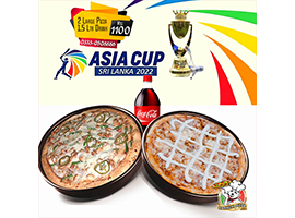 Karachi Pizza Asia Cup Deal 1 For Rs.1100