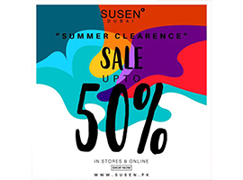 SUSEN DUBAI Pakistan Summer Clearance Sale Upto 50% Off