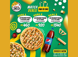 Pizza 363 Match Deal 1 For Rs.460