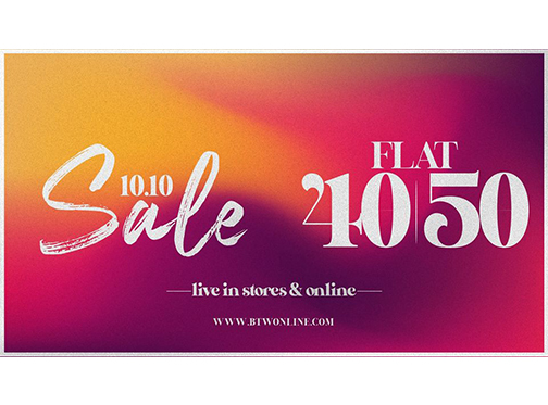 BTW - By The Way 10.10 Sale Flat 40% & 50% Off