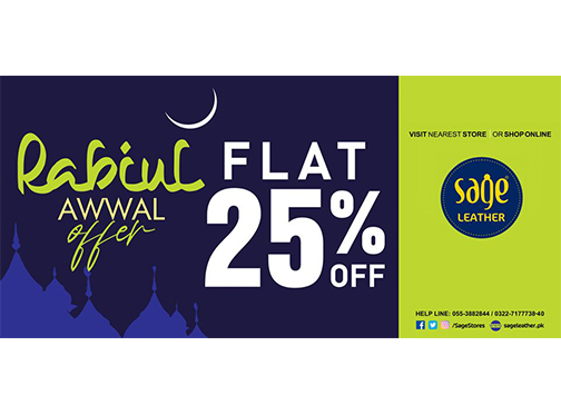 Sage Rabi Ul Awal sale! Flat 25% Off