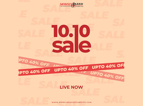 Mohsin Saeed Fabrics 10.10 Sale! Upto 40% Off