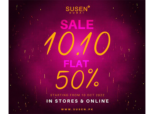 SUSEN DUBAI 10.10 Sale! Flat 50% Off