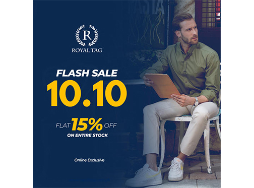 Royal Tag 10.10 Flash Sale Flat 15% Off
