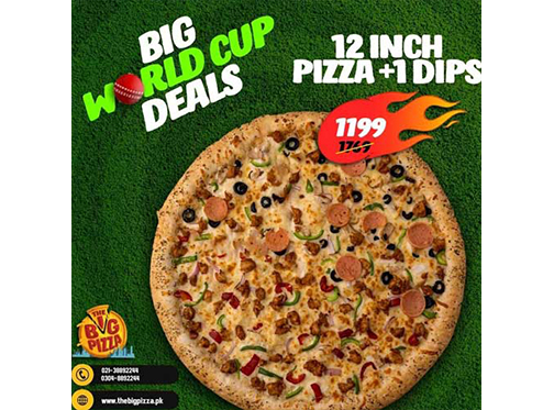The Big Pizza Big World Cup Deal 1 For Rs.1199