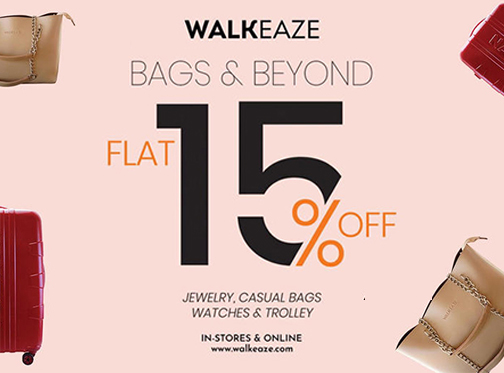 WalkEaze Bags & Beyond Flat 15% Off