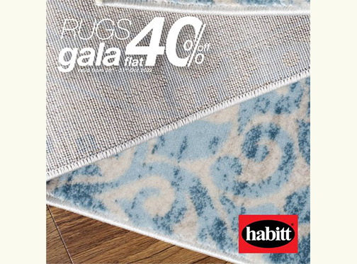 Habitt Rug Gala Sale! Flat 40% Off
