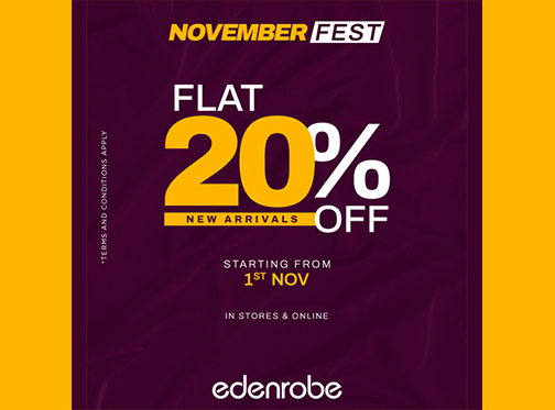 Edenrobe! November Feast Flat 20% Off