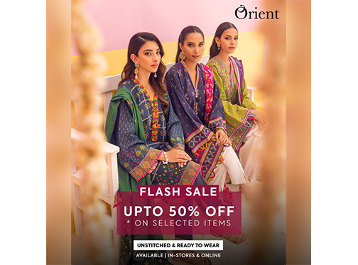 Orient Textiles! Flash Sale Upto 50% Off