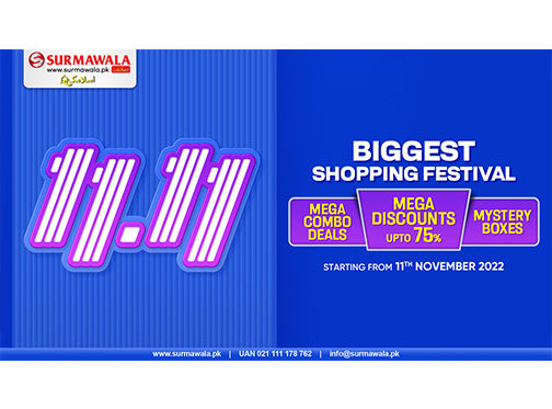 Surmawala! Biggest 11.11 Shopping Sale Upto 75% Discounts