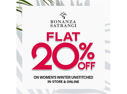 Bonanza Satrangi Flash Sale! Flat 20% Off