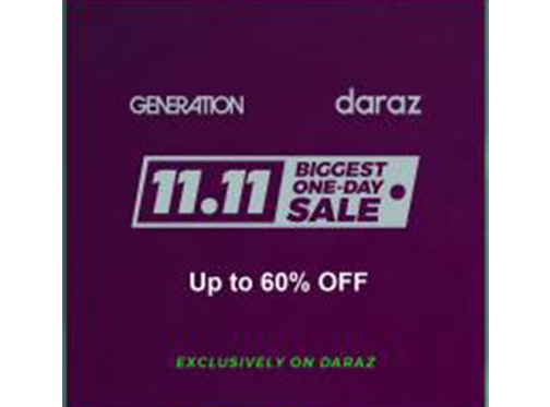 GENERATION 11.11 Sale! Upto 60% off