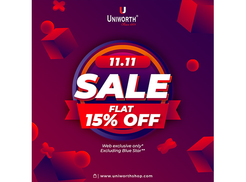 Uniworth 11.11 Sale!  Flat 15% Off