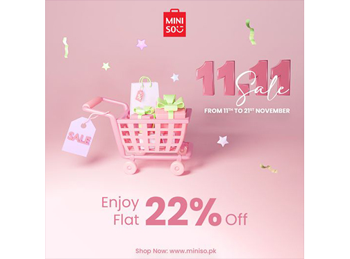 Miniso Pakistan 11.11 Sale Flat 22% Off