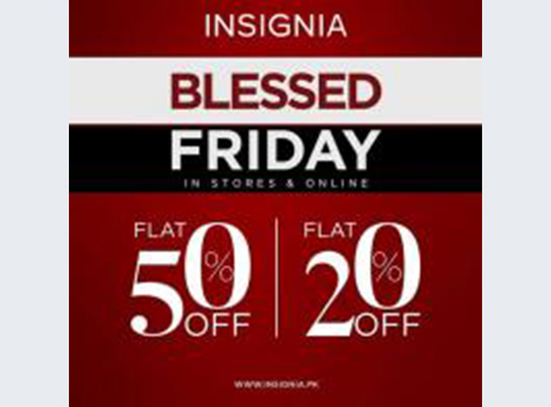 Insignia Blessed Friday Sale Flat 20% & 50% Off
