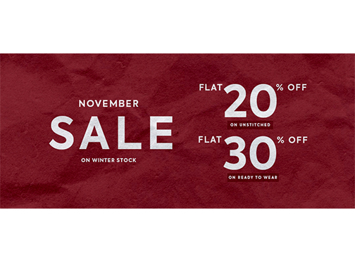 Orient Textiles! November Sale Flat 20% & 30% Off