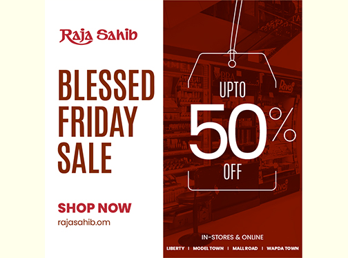 Raja Sahib! Blessed Friday Sale Upto 50% Off
