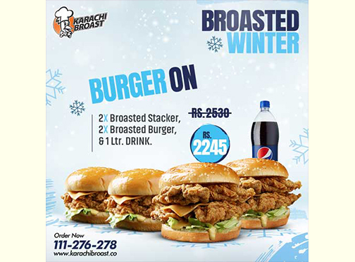 Karachi Broast Burger On Deal For Rs.2245