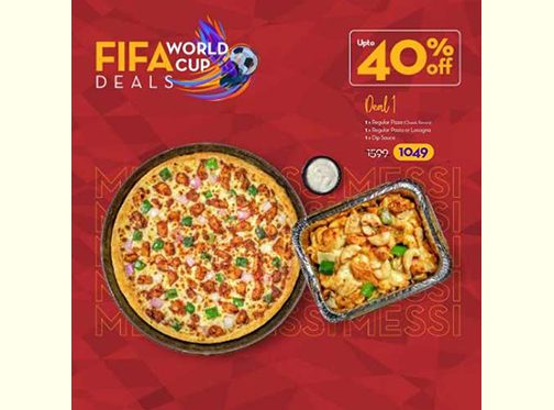 Pizzeria FIFA World Cup Deal 1 For Rs.1049