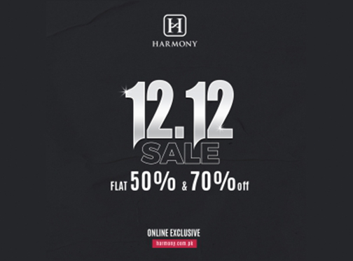 Harmony Pakistan 12.12 Sale Flat 50% & 70% Off
