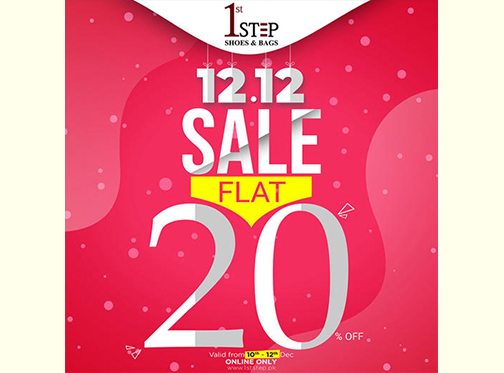 1st Step Shoes & Bags 12.12 Sale Flat 20% Off