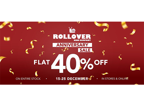Rollover Kids Anniversary Sale Flat 40% Off