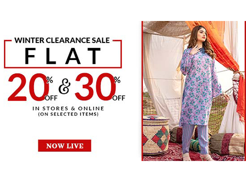 Sitara Studio Winter Clearance Sale Flat 20% & 30% Off