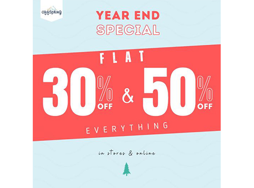 Offspring Year Special Sale Flat 30% & 50% Off