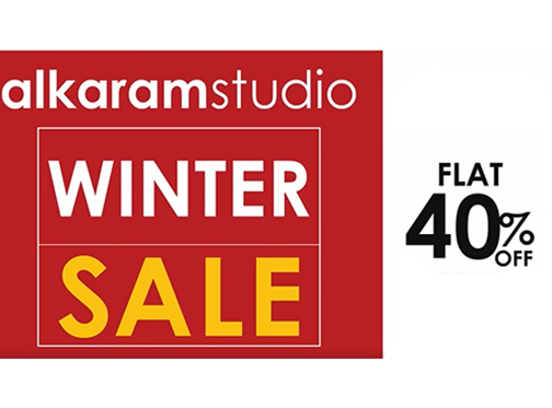 Alkaram studio Winter Sale Flat 40% Off