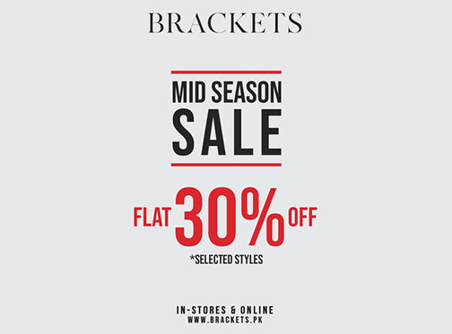 BRACKETS  Mid Season Sale Flat 30% Off