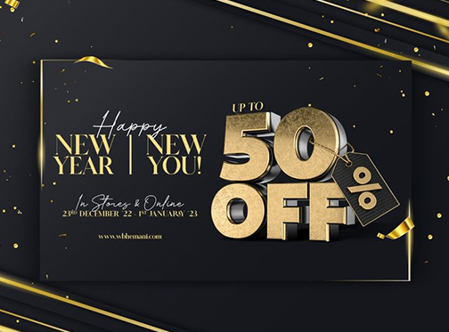 WB Stores Happy New Year Sale Upto 50% Off