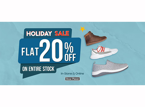 Shoe Planet Holiday Winter Season Sale Flat 20% Off