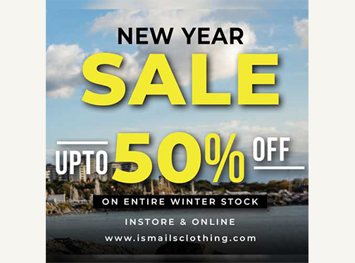 ismail's New Year Sale Upto 50% Off