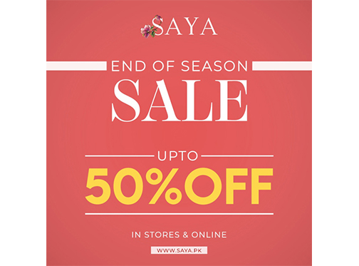 SAYA  End Of Season Sale Upto 50% Off
