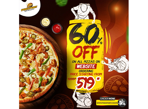 Pizza Point 60% Off On All Pizza's On Website Ordering