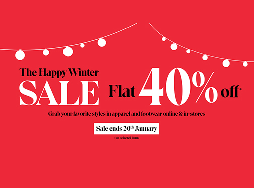 Hush Puppies The Happy Winter Sale Flat 40% Off