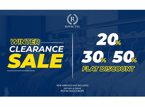 Royal Tag Winter Clearance Sale Flat 20% 30% & 50% Off