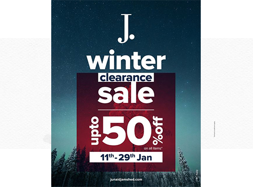 J. | Junaid Jamshed Winter Clearance Sale Upto 50% Off