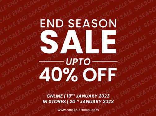 Naqshi End Of Season Sale Upto 40% Off