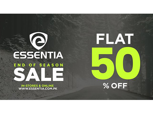 End-of-season sale on Essentia flat 50% Off