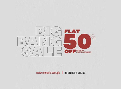 Big Bang Sale at Monark Flat 50% Off