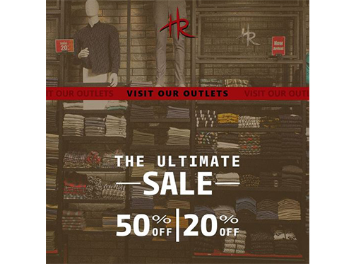 HR Clothing's The Ultimate Sale Flat 20% & 50% Off