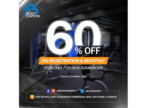 Join BodyStation and get 60% off your registration AND monthly costs