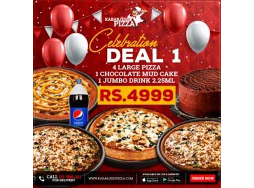 Kababjees Pizza Celebration Deal 1 For Rs.4999