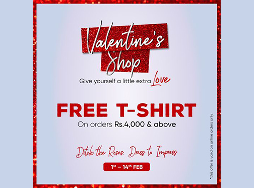Valentine's Day MEME Offer! T-shirt FREE with orders over Rs. 4000