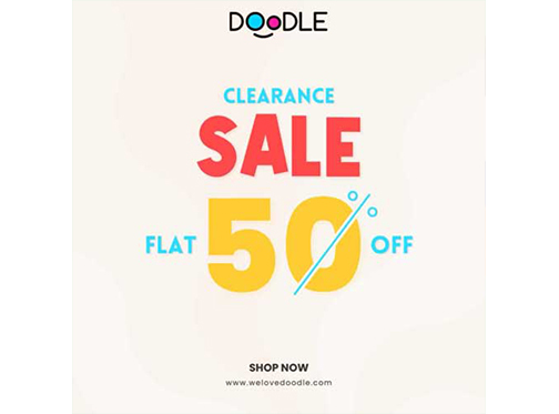 Doodle Clearance Sale Flat 50% Off