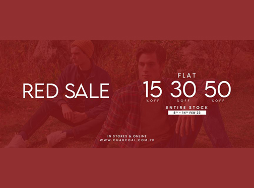 Charcoal Red Sale Flat 15% 30% & 50% Off
