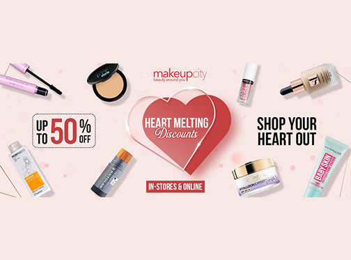 Valentine's Day Sale at MakeupCity: Up to 50% Off