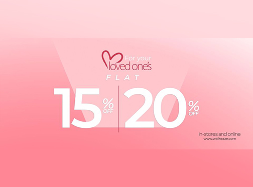 Valentine's Day Sale at WalkEaze! flat 15% and 20% discount