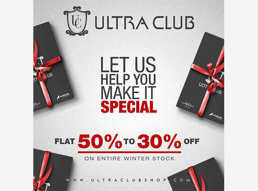 Valentine's Day Sale at Ultra Club Flat 50% Off